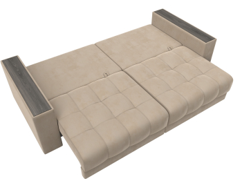 Диван прямой с декором Лига-049 НПБ, велюр SEVEN