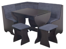 Кухонные уголки, Кухонный уголок Стиль 1Л (со столом СТ-2У) Дуб венге / велюр