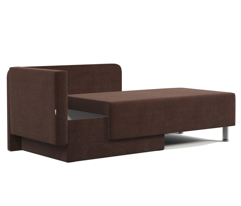 Диваны прямые кухонные, Кушетка Леон левый, велюр