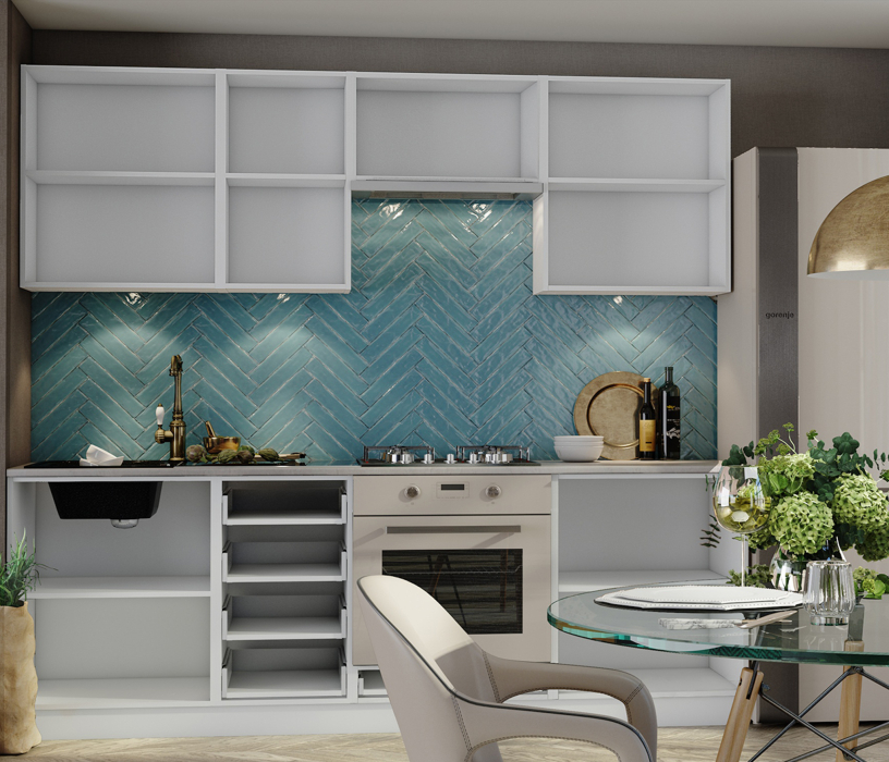 Кухонные гарнитуры, Кухонный гарнитур без столешницы Коктейль, 2,2 м