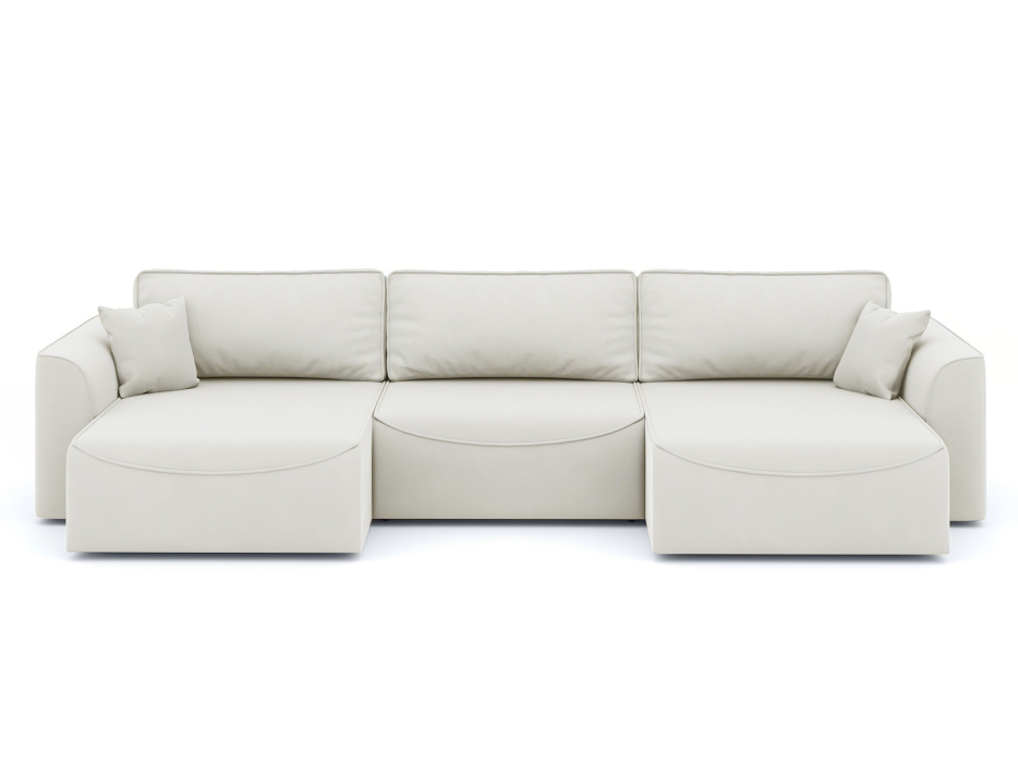 Диваны угловые в гостиную, Диван-кровать П-образный Рафаэль еврокнижка НПБ, велюр