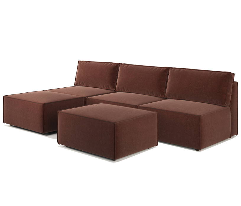 Диваны угловые в гостиную, Угловой диван модульный Гамма Лонг