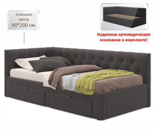 Односпальная кровать-тахта Afelia с ящиками 900