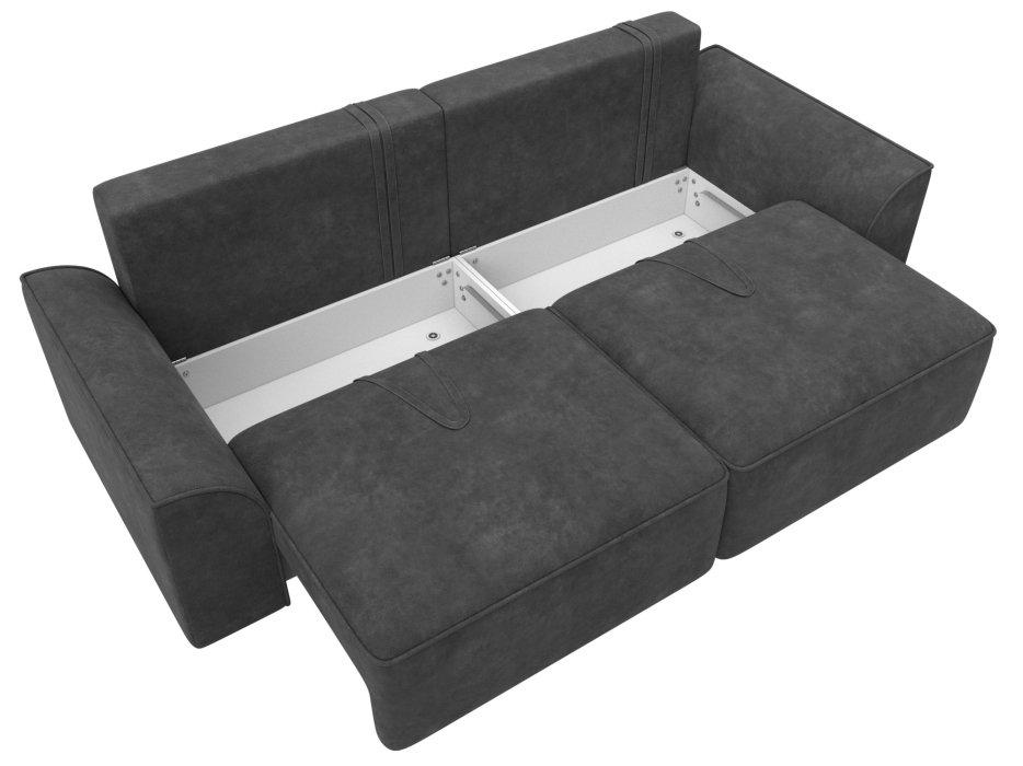 Диваны еврокнижки, Диван прямой Лига-048 НПБ, велюр BRUT