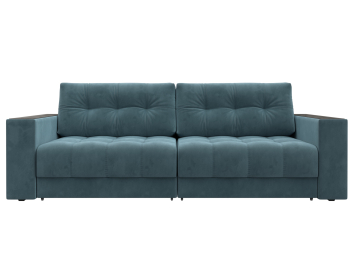 Диван прямой с декором Лига-049 НПБ, велюр SEVEN