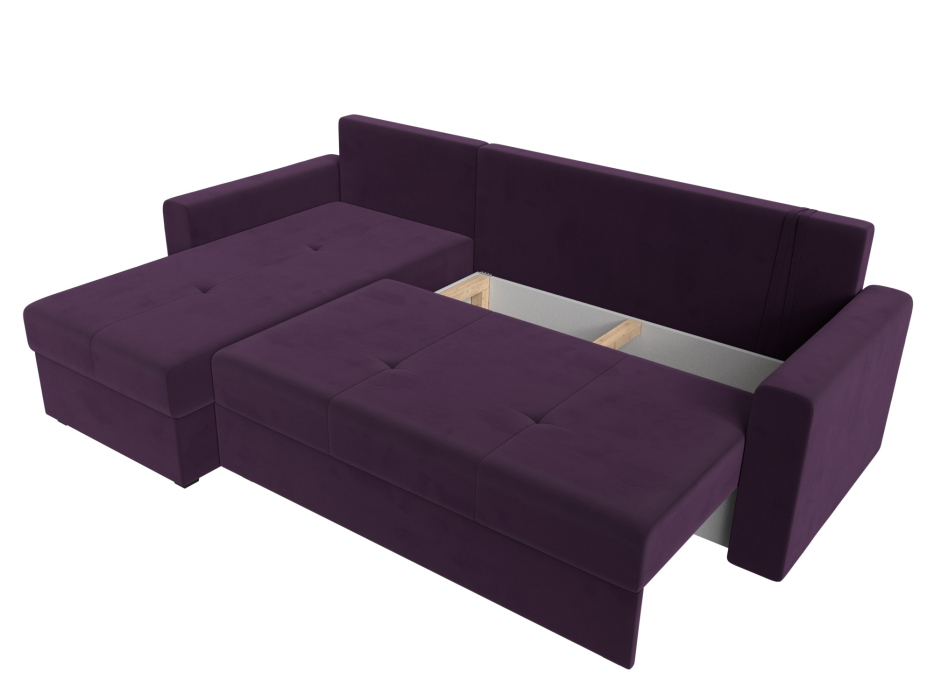 Диваны угловые в гостиную, Диван угловой Верона Лайт левый угол, велюр