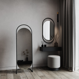 Дизайнерское настенное зеркало GENGLASS Evelix S в металлической раме