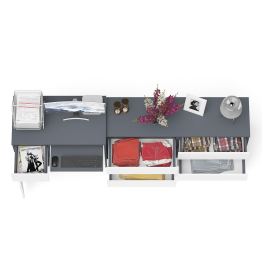 Комод 6-ть ящиков Мори 1380 и стол компьютерный МС-1 дверка и ящик слева