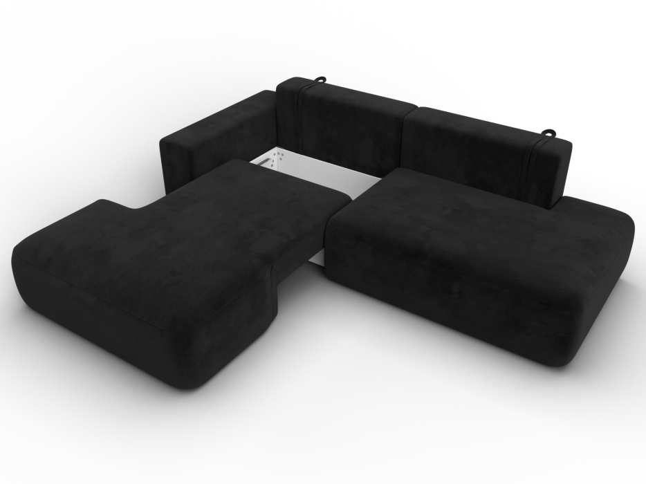 Диваны угловые в гостиную, Диван угловой Лига-036 НПБ Модерн левый угол, велюр