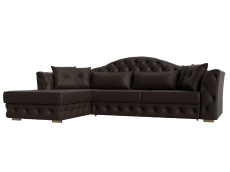 Диваны угловые в гостиную, Диван угловой Артис левый угол, экокожа
