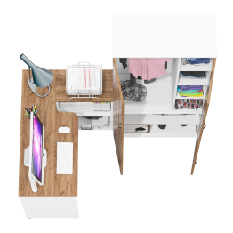 Платяной шкаф Лидер-8 и стол-трансформер