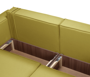 Диван угловой Чикаго со спальным местом, микровелюр