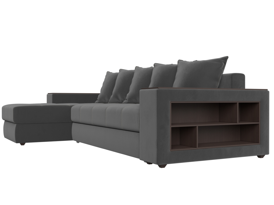 Диваны угловые в гостиную, Угловой диван Дубай, велюр, левый угол