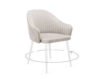 Стул DikLine 439 поворотный (опоры белые)