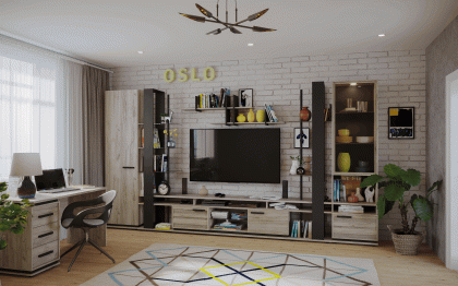 Гостиная Oslo (модуль 13) Шкаф для посуды