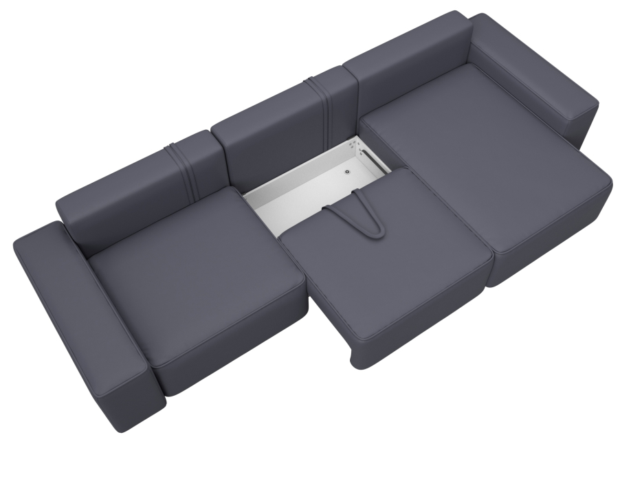 Диваны угловые в гостиную, Диван угловой Лига-074 угол универсальный, экокожа GRIFON