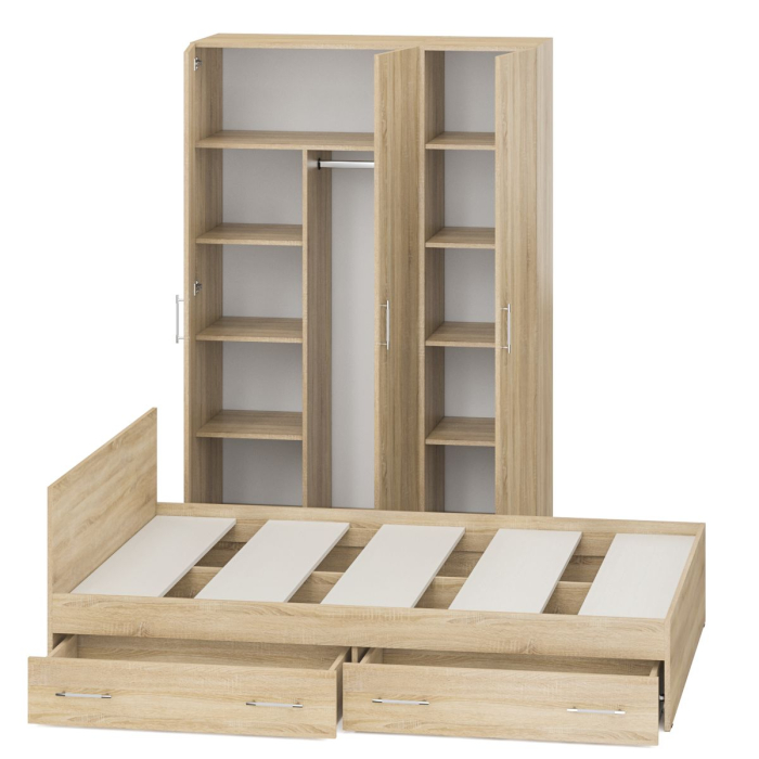 Спальные гарнитуры, Спальный гарнитур № 1 Стандарт с кроватью 1400 с ящиками