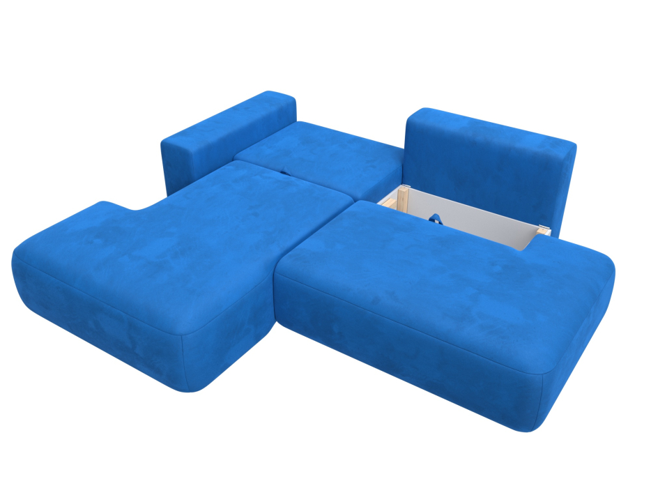 Диваны угловые в гостиную, Диван угловой Лига-036 Модерн левый угол, велюр