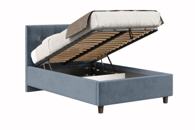 Кровать Турин 1200 с подъёмным механизмом, велюр