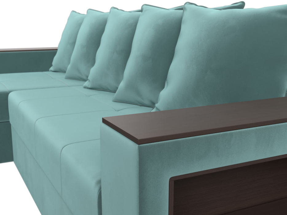 Диваны угловые в гостиную, Диван угловой Дубай Лайт, велюр, левый угол