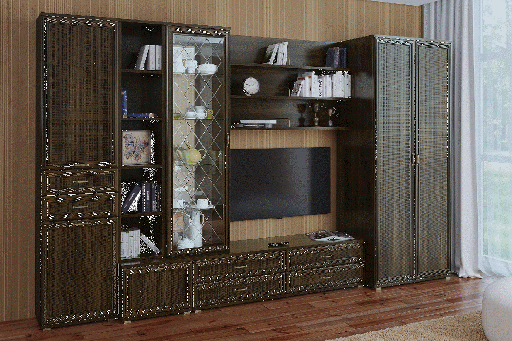 Стенки для гостиной, Модульная гостиная Карина композиция 11