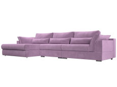 Диваны угловые в гостиную, Угловой диван Пекин Long угол левый, НПБ, микровельвет