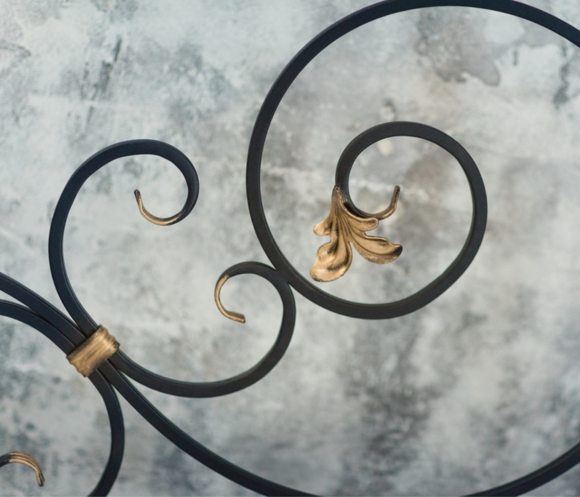 Кованые кровати, Кованая кровать Афина 1.4 с двумя спинками