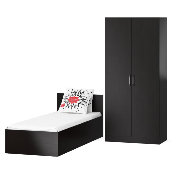 Спальные гарнитуры, Кровать односпальная 800 со шкафом для одежды 2-х створчатым Стандарт