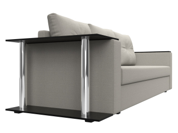 Диван прямой Атланта со столом слева, рогожка Амур