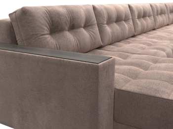 Диван П-образный с декором Лига-049 НПБ Мегалонг, велюр TOWER