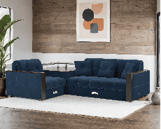 Диваны угловые в гостиную, Диван угловой Прага НПБ Велюр