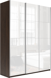 Шкаф-купе Прайм 3-х дверный Стекла белые/Доводчики 210х57х230