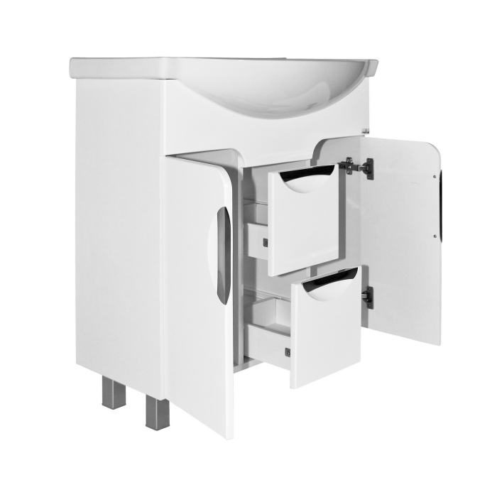 Тумбы без раковины, Тумба д/ванной КАССИОПЕЯ-75 под умывальник Элеганс-75(ПВХ)
