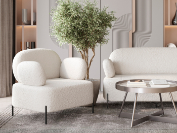 Кресло STOOL GROUP Кэнди с подлокотниками букле