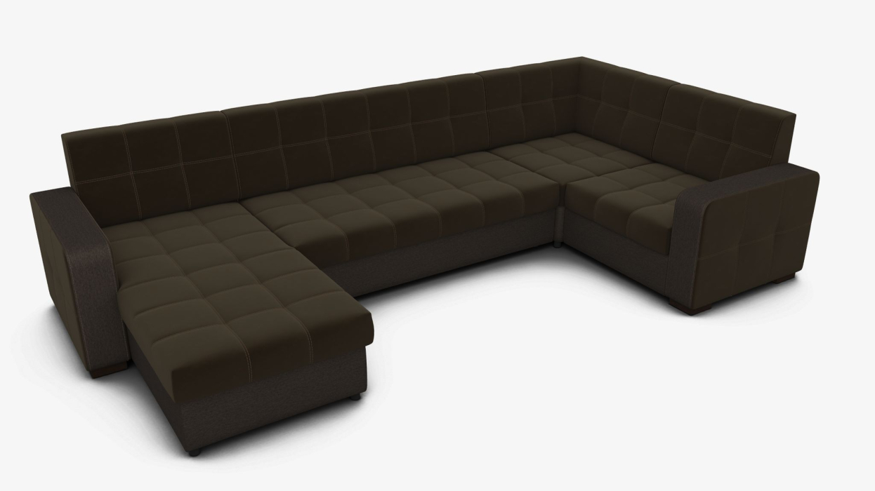 Диваны угловые в гостиную, Угловой диван Окленд (П-образный) левый