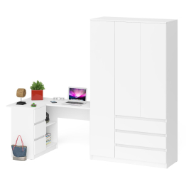 Компьютерный стол угловой МС-16 левый со шкаф-комодом с дверкой 1200 Мори