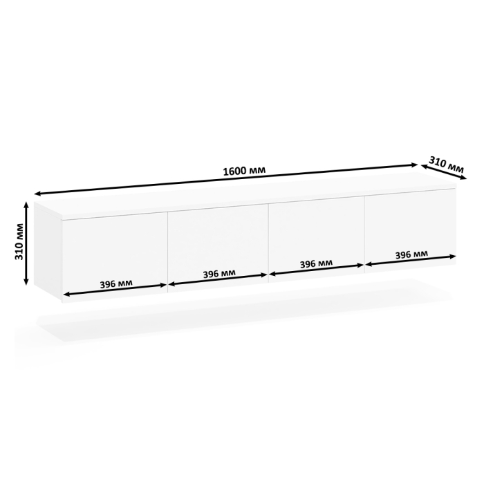 ТВ-тумбы, Тумба для аппаратуры подвесная Сити-11