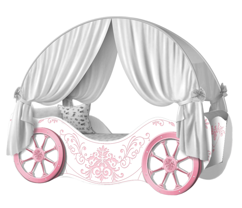 Кровати одноярусные, Кровать детская КАРЕТА ПРИНЦЕССА 4.0