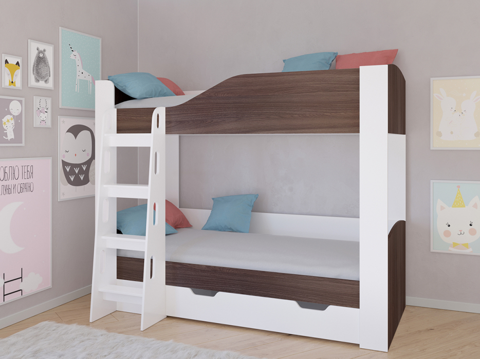 Для подростков, Кровать двухъярусная Астра 2 Белый