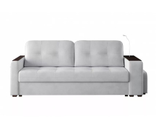 Диваны с ящиком для белья, Диван-кровать прямой Smart 4 пуф справа Велюр