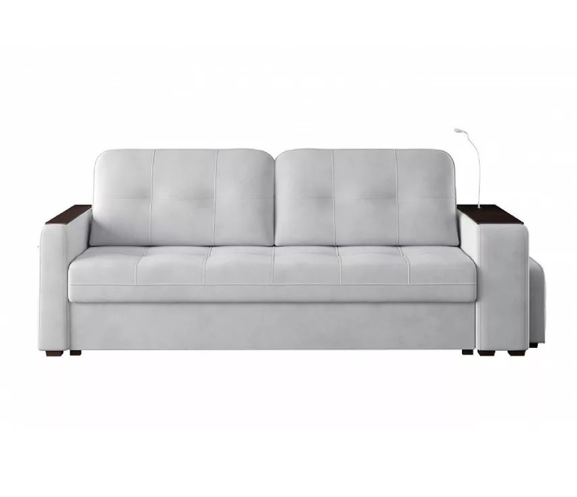 Диваны с ящиком для белья, Диван-кровать прямой Smart 4 пуф справа Велюр