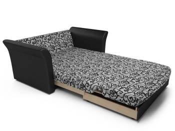 Диван прямой выкатной Малютка №2 (Рогожка + Экокожа)