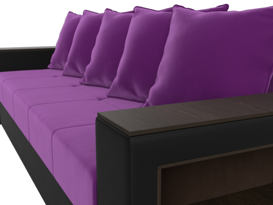 Диваны еврокнижки, Диван прямой Дубай Лайт, микровельвет/экокожа