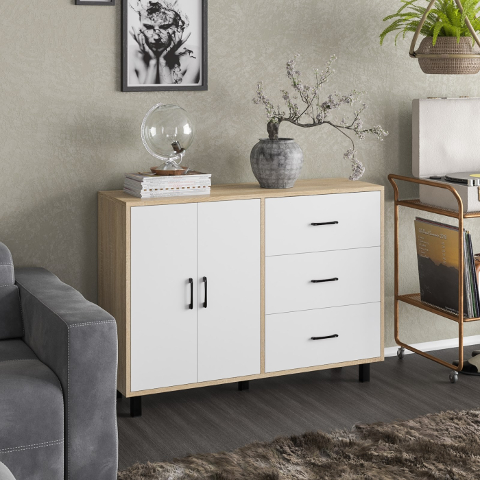 Комоды, Комод-тумба две дверки и три ящика РВК 123-1204