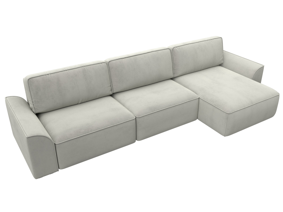 Диваны угловые в гостиную, Диван угловой Лига-048 НПБ лонг, велюр TOWER