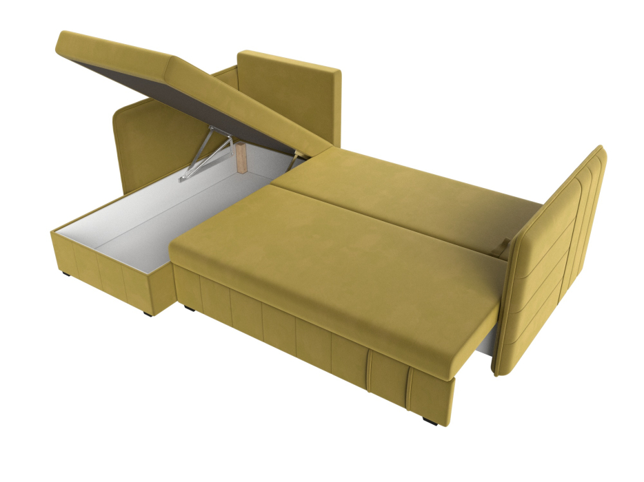 Диваны угловые в гостиную, Угловой диван Слим левый угол, микровельвет