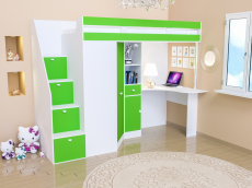 Кровати-чердаки, Кровать чердак Golden Kids 6 белый 