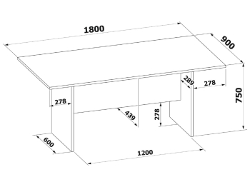 Стол письменный СПР-05