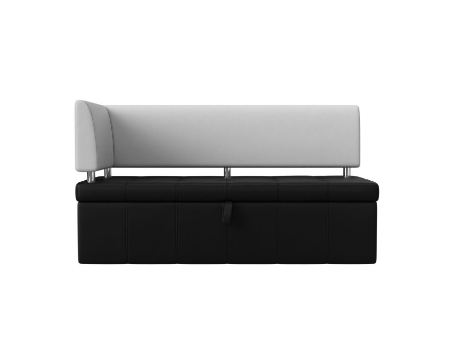 Диваны угловые кухонные, Кухонный прямой диван Стоун с углом левый, экокожа