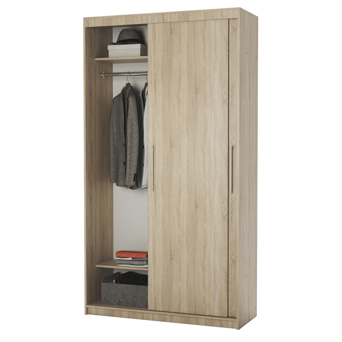 Шкафы-купе 2-х дверные, Шкаф-купе 2-х дверный Эконом платяной 120х60х200